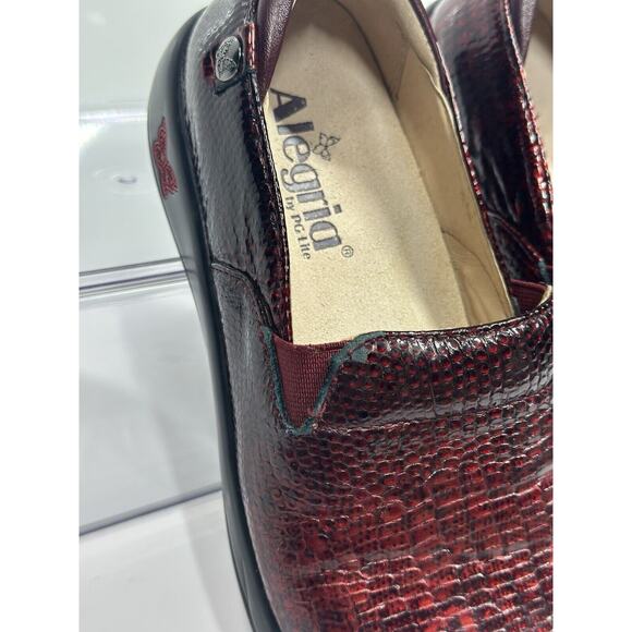 Alegria Keli Pro Garnet Snake Professional Slip On Mules Nursing Clogs W6 EU37 - Picture 8 of 9